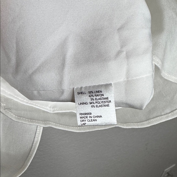 Antonio Melani White Charlie Linen One Shoulder White Bow Shift Mini Dress - Picture 6 of 7